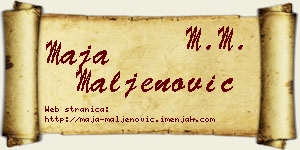Maja Maljenović vizit kartica
